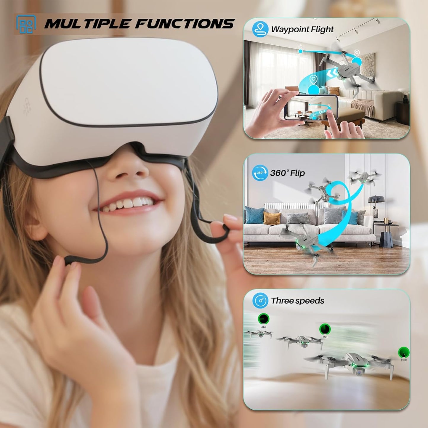 Drone With Camera 1080P for Kids And Adults
