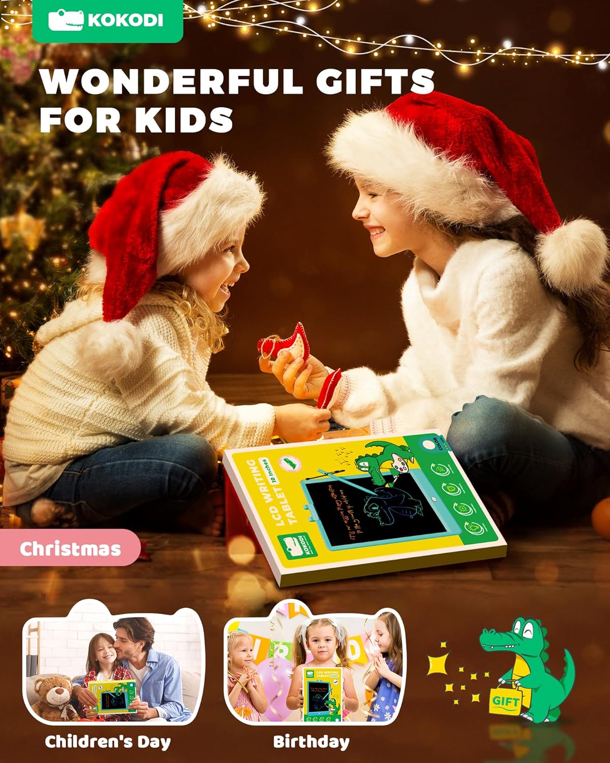KOKODI LCD Writing Tablet, Valentines Day Gifts for Kids