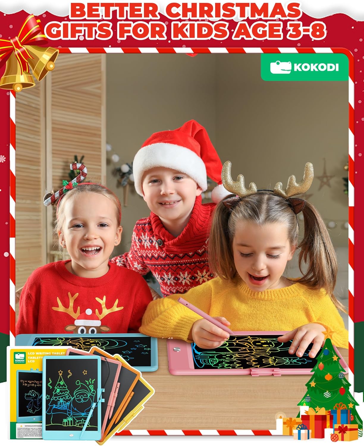 KOKODI LCD Writing Tablet, Valentines Day Gifts for Kids